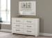 Linnocreek - White / Warm Brown - 4 Pc. - Dresser, Mirror, Twin Panel Bed