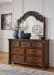 Lavinton - 5 Pc. - Dresser, Mirror, California King Poster Bed - Brown