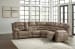 Ravenel - Fossil - 3-Piece Power Reclining Sectional With Laf Power Reclining Loveseat With Console