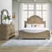 Magnolia Manor - King Panel Bed, Dresser & Mirror - Weathered Bisque