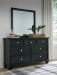 Lanolee - Black - 8 Pc. - Dresser, Mirror, Chest, California King Panel Bed, 2 Nightstands