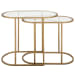 Nesting Tables (Set of 2) - Antique Brushed Brass