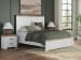 Savonport - King Panel Bed - White / Brown