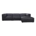 Form - Lounge Modular Leather Sectional - Vantage Black