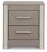 Surancha - Gray - Two Drawer Night Stand
