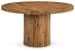 Dressonni - Brown - 6 Pc. - Round Dining Table, 4 Arm Chairs, Bar Cabinet