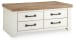 Savonport - Rectangular Cocktail Table - White / Brown