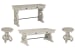 Bronwyn - Rectangular Cocktail Table With 2 Accent Tables And Sofa Table - Alabaster