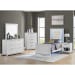 Denmark - Twin Upholstered 5 Piece Bedroom Set With LED - White