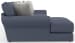 Cape May - 2 Piece Sofa Chaise With Comfort Coil Seating And 5 Accent Pillows Included (LSF Chaise) - Denim