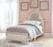 Realyn - Chipped White - Twin Upholstered Panel Bed