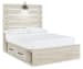 Cambeck - Full Panel Bed With 4 Storage Drawers - Whitewash