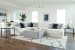 Polaris - 3 Piece Sectional With Comfort Coil Seating, 9 Included Accent Pillows And Included Cocktail Ottoman (Right Side Facing Chaise) - Sugar
