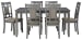 Jayemyer - Charcoal Gray - Rect Drm Table Set (7/cn)