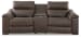 Salvatore - Chocolate - Power Reclining Loveseat With Console 3 Pc Sectional