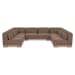 June - U Shaped Modular Sectional - Dark Brown