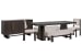 Tauren - Double Pedestal Dining Table With 2 Benches, 2 Upholstered Side Chairs And Buffet - Coffee Bean / Beige