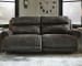 Grearview - Charcoal - 5 Pc. - 2 Seat Power Reclining Sofa with Adjustable Headrest, Power Reclining Loveseat with CON/Adjustable Headrest, Wystfield Cocktail Table, 2 End Tables