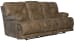Voyager - Fabric Lay Flat Reclining Sofa - Brandy