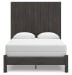 Fraluna - Queen Panel Bed - Charcoal