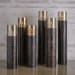 Rigina - Large Floor Hurricane Candleholder - Bronze / Brown