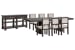 Tauren - Extendable Double Pedestal Dining Table With 6 Upholstered Side Chairs And Sideboard - Coffee Bean / Beige