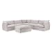 Caplan - Upholstered 6 Piece Modular Sectional With Ottoman - Elite Gray