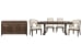 Jubilee - Extendable Trestle Dining Table With 2 Side Chairs, 2 Arm Chairs And Sideboard - Brown / White