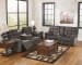 Acieona - Slate - 5 Pc. - Reclining Sofa with Drop Down Table, Double Rec Loveseat with Console, Lift Top Cocktail Table, End Table, Media End Table