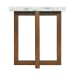 Morris - Marble Square End Table - White