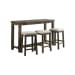 Stone - Occasional Bar Table Single Pack - Gray Finish (Table + Three Stools)
