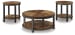 Roybeck - Occasional Table Set (Set of 3) - Light Brown / Bronze