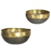 Almost - Round Bowls (Set of 2) - Brass / Gray