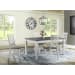 Kayla - Two Tone 5 Piece Dining Set, Table & Four Chairs - Gray / White