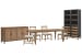 Lindon - Extendable Rectangular Dining Table With 4 Side Chairs, Buffet And Cabinet - Belgian Wheat / Gray