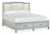 Glenbrook - Complete King Panel Storage Bed With Upholstered Headboard - Pebble