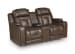 Mestrino - Power Recline Loveseat/Fridge Cooler - Hickory