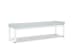 Newport - Dining Bench, No Welt - Cast Silver / White