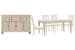 Newport - Extendable Rectangular Dining Table With 4 Side Chairs And Buffet - Alabaster