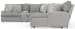 Abraxas - 6 Piece Power Reclining Sectional With Lay-Back Chaise And 1 Lay-Flat Reclining Seat (RSF Chaise) - Moonstruck