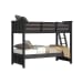 Hampton Kids - Twin Over Twin Bunk With Ladder - Charcoal