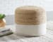 Sweed - Natural/white - Pouf - Round