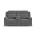Ridge - Power Reclining Loveseat With Console And Power Headrests - Granite