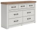 Savonport - Seven Drawer Dresser - White / Brown