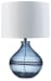 Lemmitt - Navy - Glass Table Lamp 