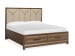 Callisto - King Upholstered Panel Storage Bed And Drawer Dresser With Landscape Mirror - Bourbon Brown