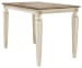 Realyn - White / Brown / Beige - Square DRM Counter EXT Table