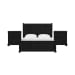 Heritage - 3 Piece King Sleigh Bedroom Set With 2 Nightstands - Black