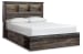 Drystan - Queen Bookcase Bed With 2 Side Drawers - Brown / Beige