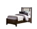 Bonanza - Twin Pebble Gray Upholstered Headboard Panel - Merlot